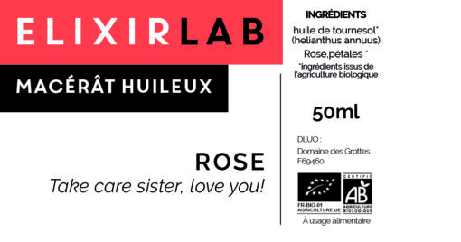 macérat huileux personnalisé de rose